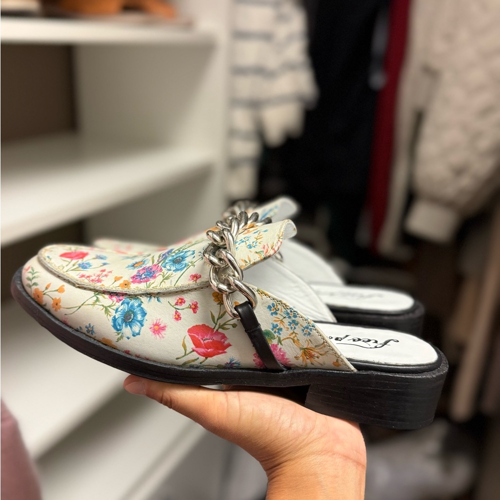 Free People Floral Chain Mules - Multicolor - Picture 2 of 4